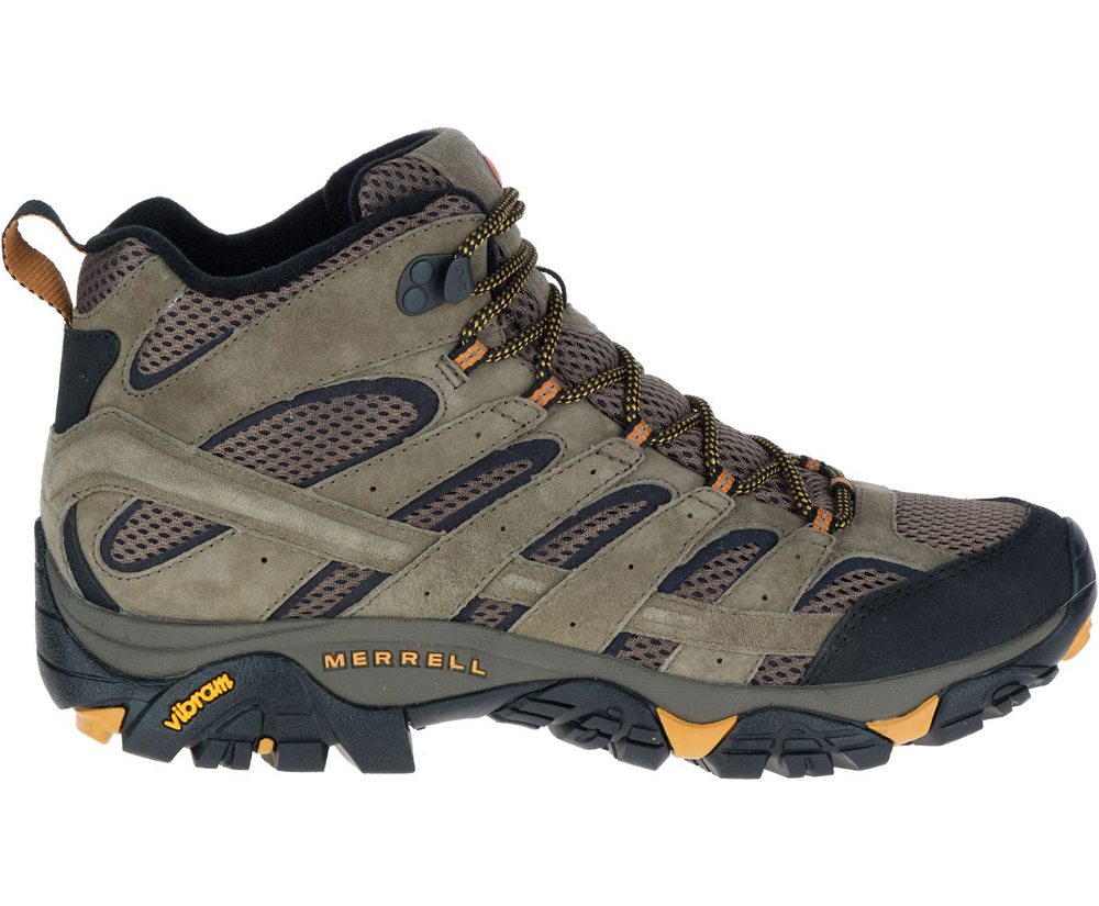 Botas Homem - Merrell Moab 2 Mid Ventilator Wide Width - Verde Oliva - KDN569817